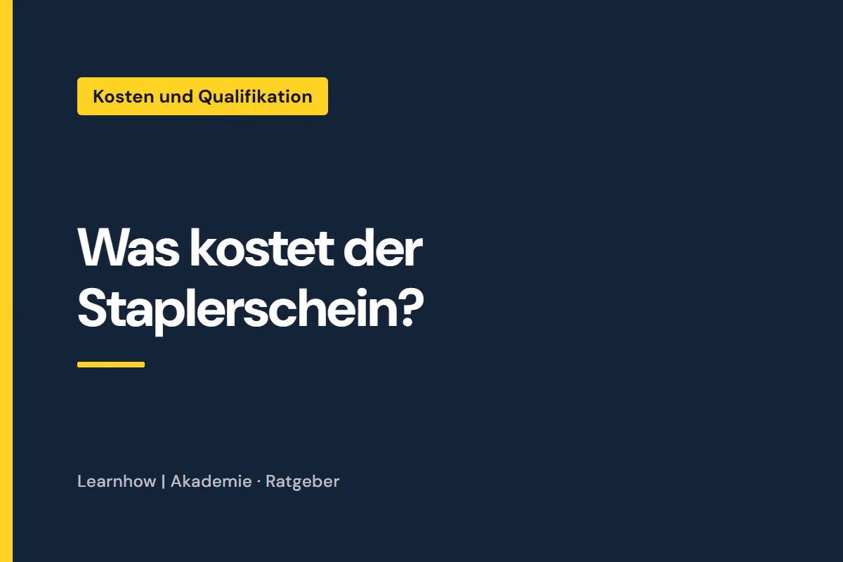 Was kostet der Staplerschein?