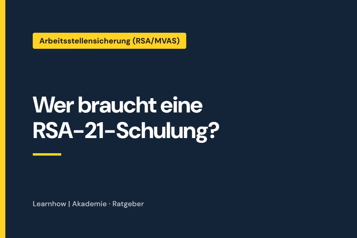 Wer braucht eine RSA-21-Schulung?