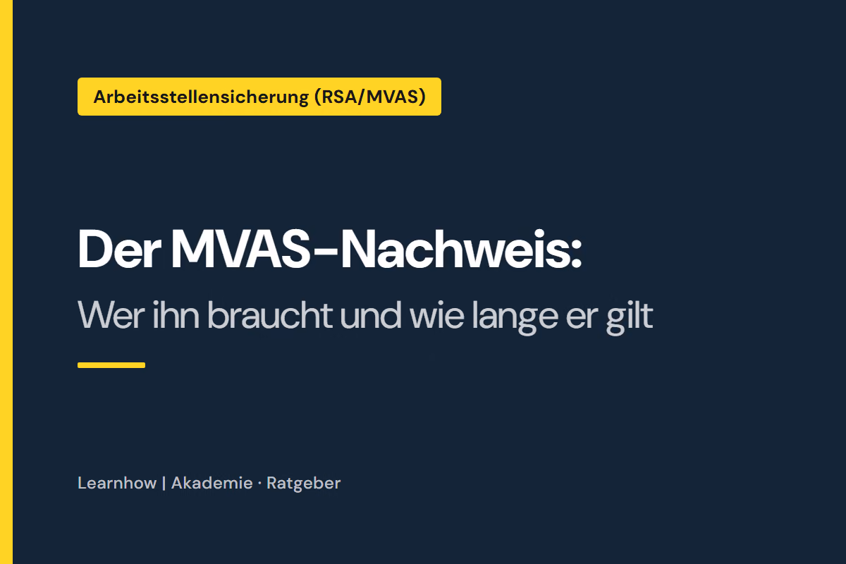 Der MVAS-Nachweis: Wer ihn braucht und wie lange er gilt
