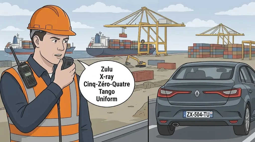 Utilisation de l'alphabet phonétique de l'OTAN