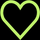 Light green heart outline on a white background.