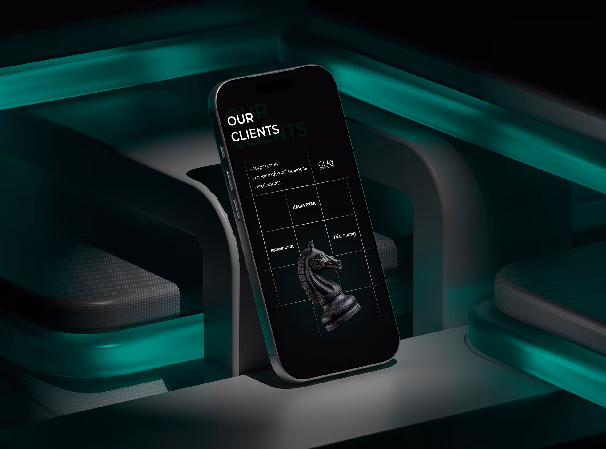 Unique law solutions (law firm) — page "our clients" for mobile .UI/UX design mockup by SOFTWEB