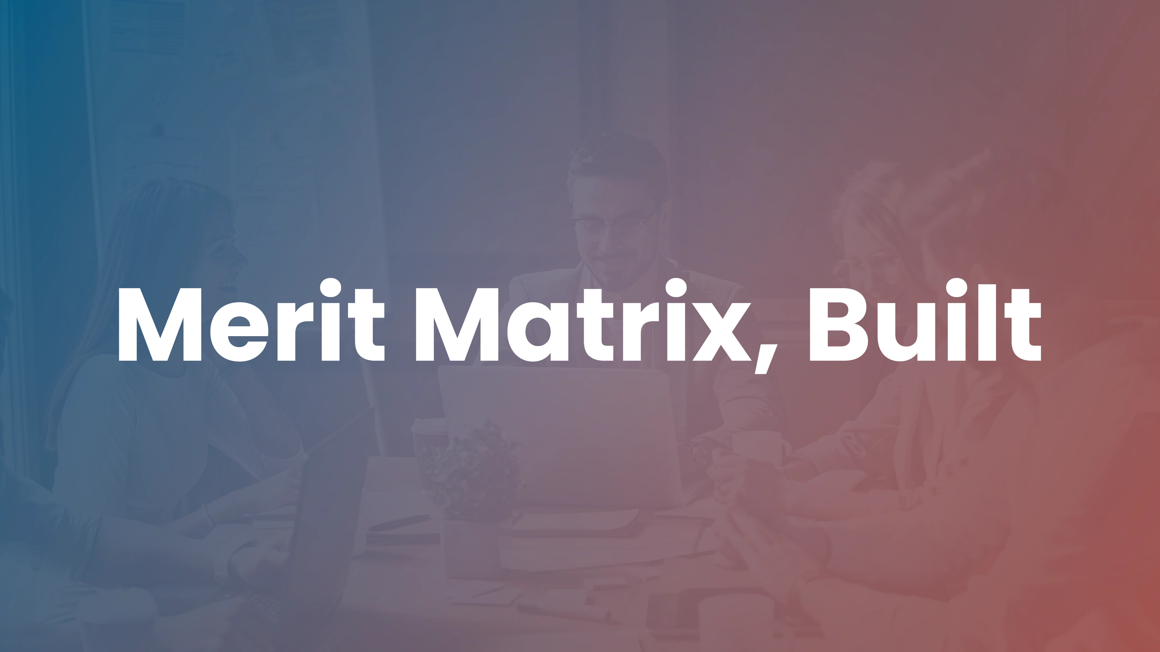 Merit matrix connecting performance data to compensation planning