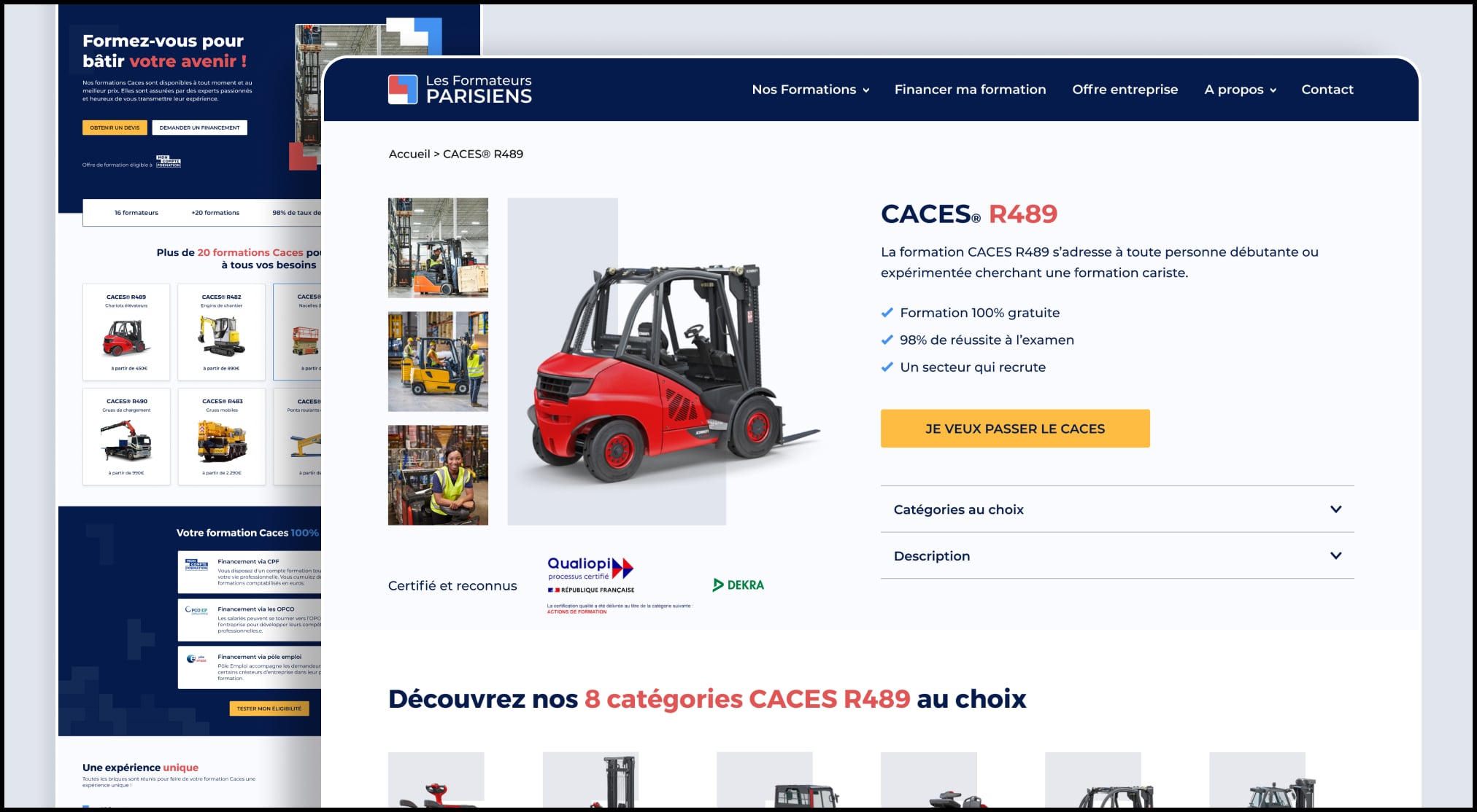 Site vitrine Les Formateurs Parisiens