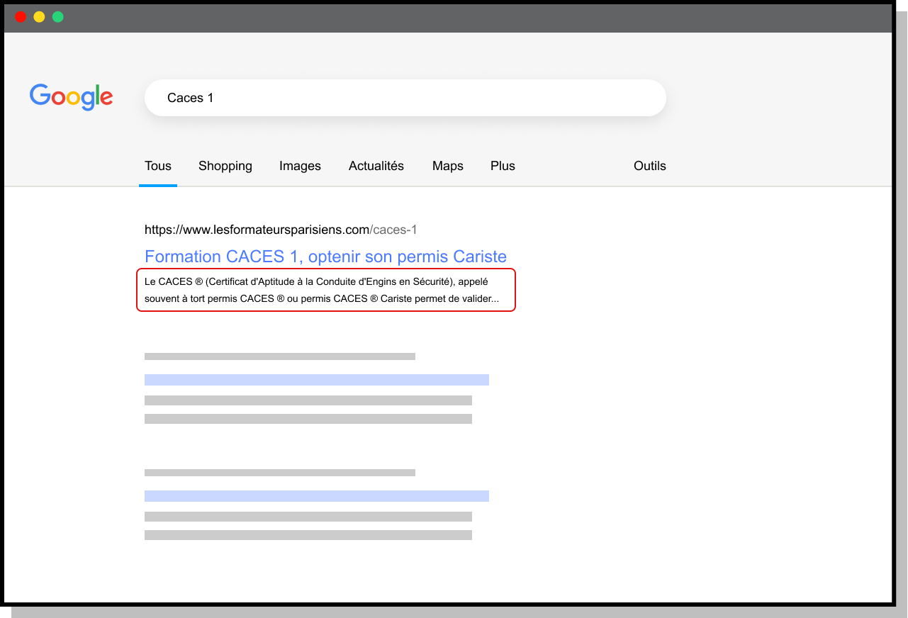 The meta description