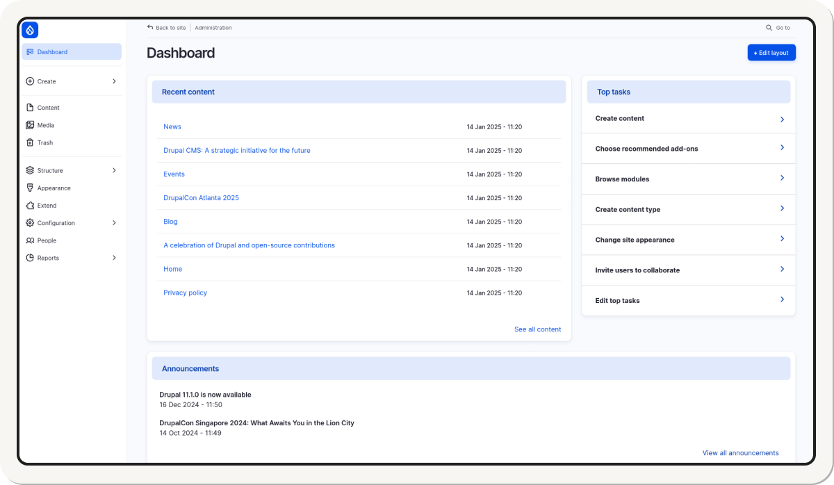 Interface Drupal