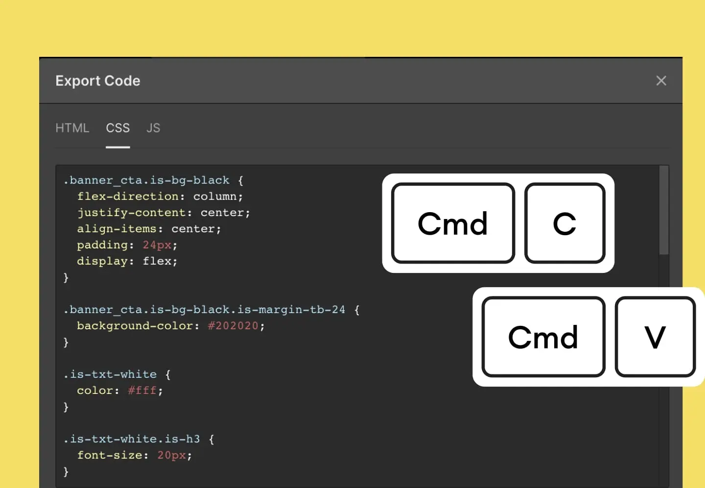 Export CSS Webflow