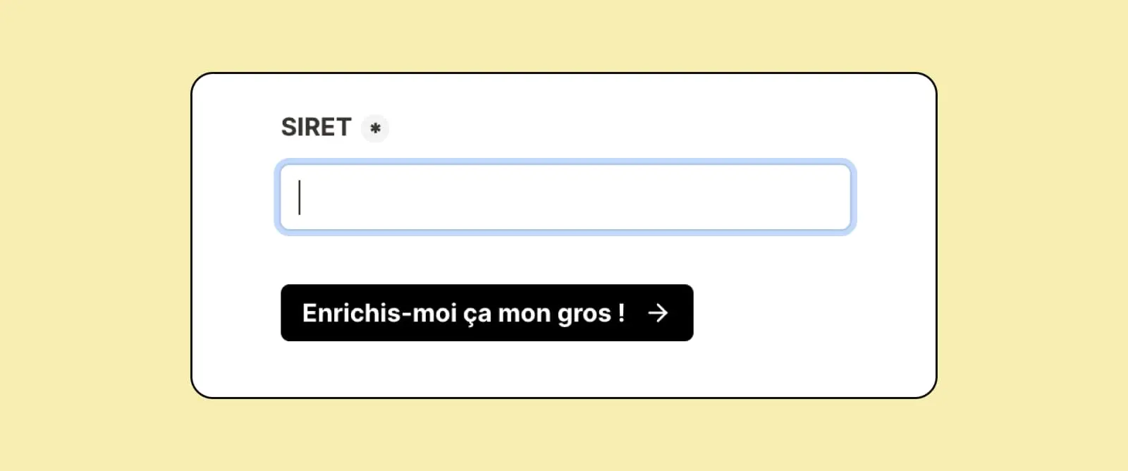 Siret Field Webflow