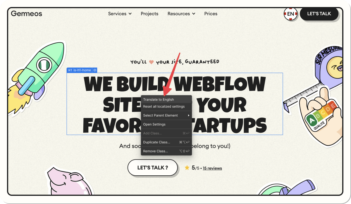 Editeur Webflow