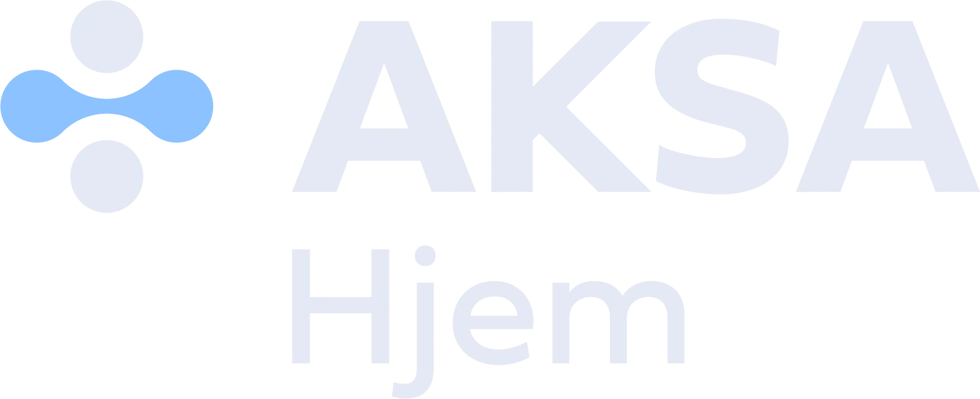 Aksa hjem logo hvit