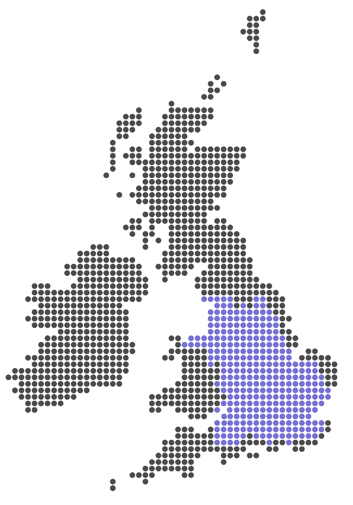 UK map showing Relay coverage regions