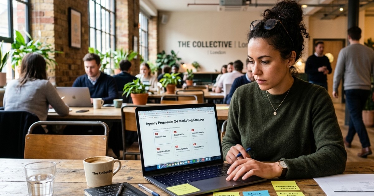 UK founder comparing the best mvp development companies on a laptop