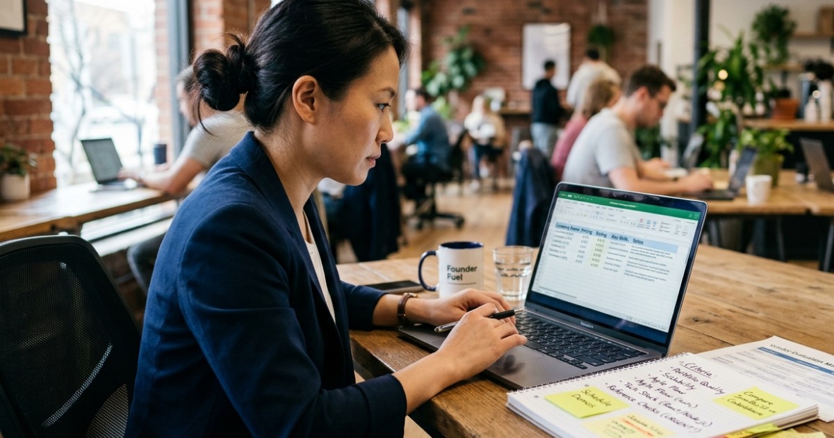 comparing SaaS development companies in the UK on a shortlist