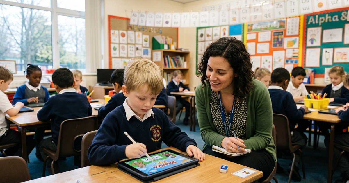 Education app development cost in the UK shown through a classroom learning app.