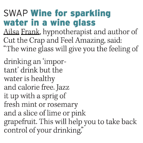 Swap wine for sparkling water in a wine glass press scan 1