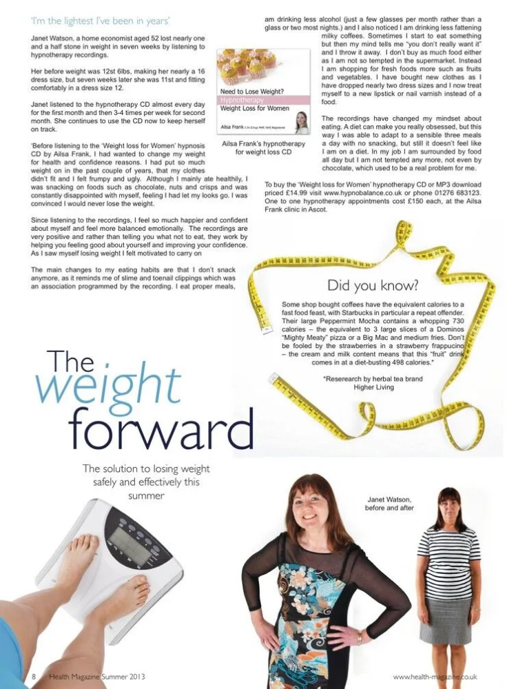 The Weight Forward the solution for losing weight this summer press scan 1