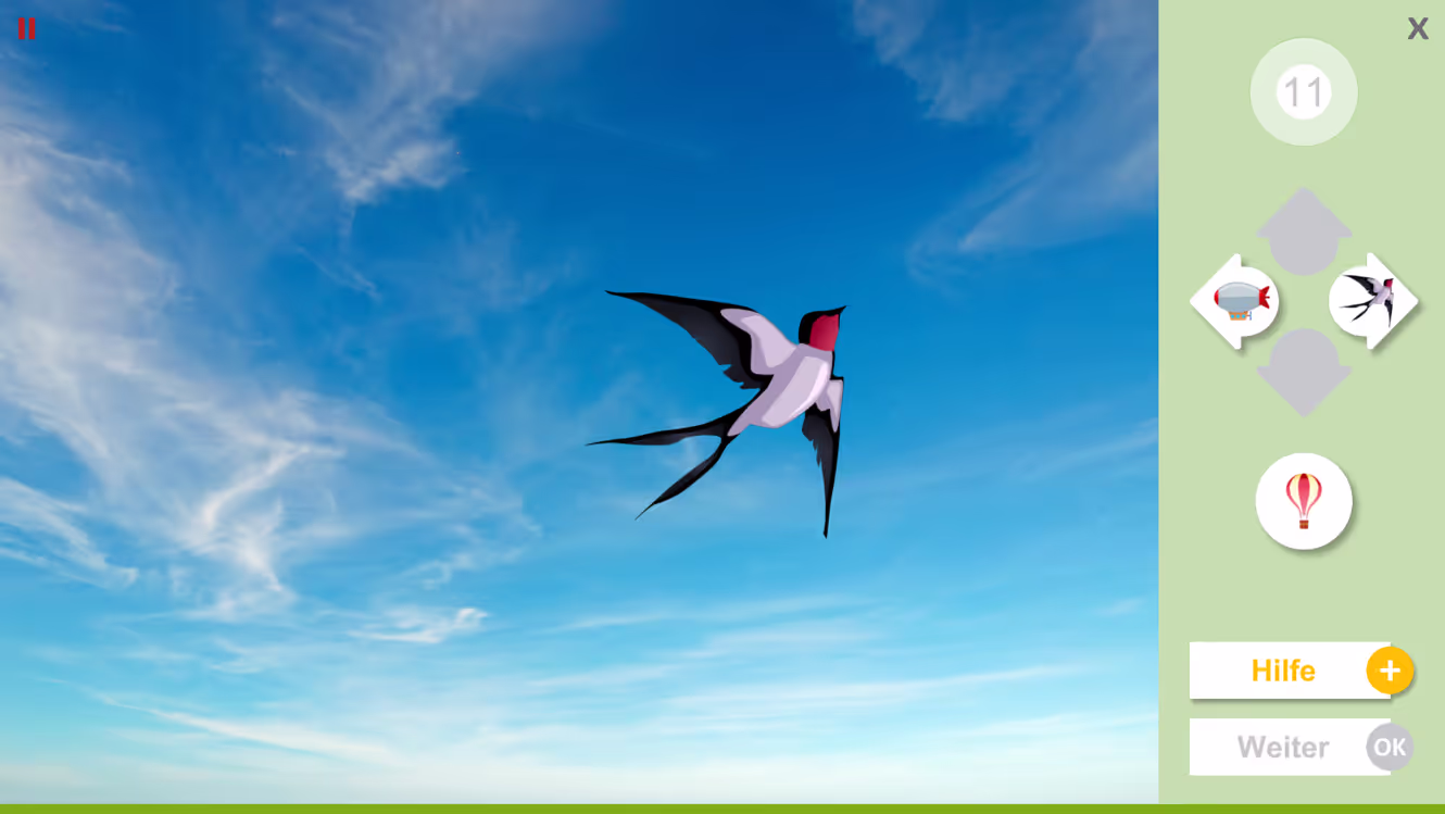 Screenshot aus dem Training: Reaktionsverhalten (REVE)