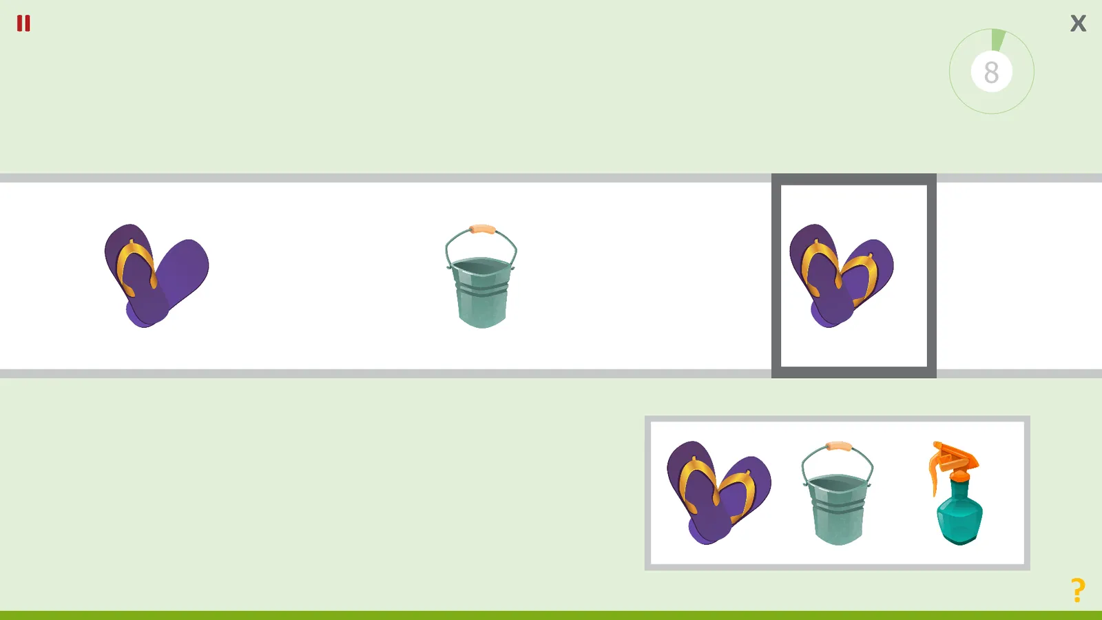 Screenshot aus dem Training: Daueraufmerksamkeit (SUSA)