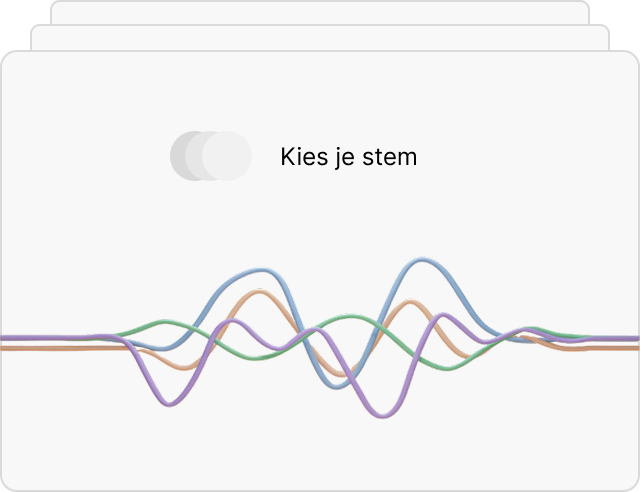 Stemkloningsinterface met audiogolfvormen die worden verwerkt om een AI-stem te maken die klinkt als de trainer