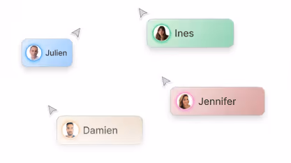 Digital team collaboration and messaging interface