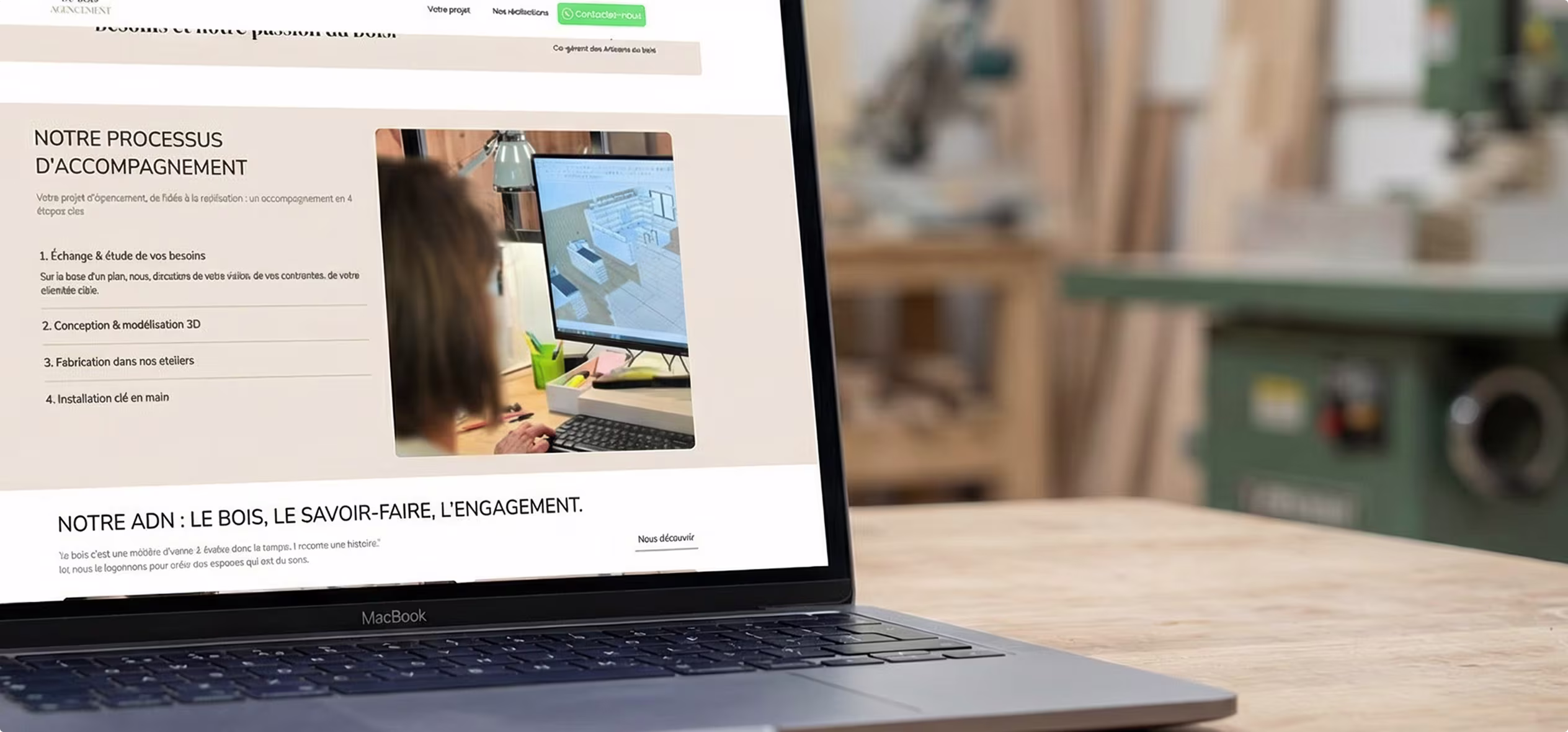 Agencement intérieur réalisé par Les Artisans du Bois pour un client caviste