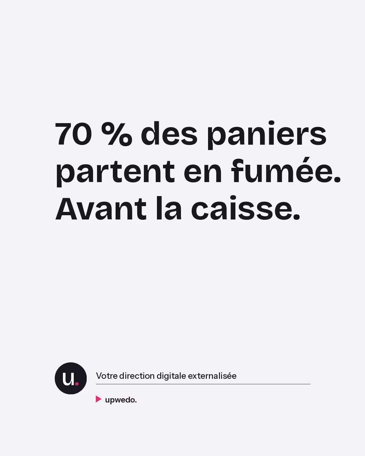 Taux abandon panier e-commerce friction tunnel upwedo.