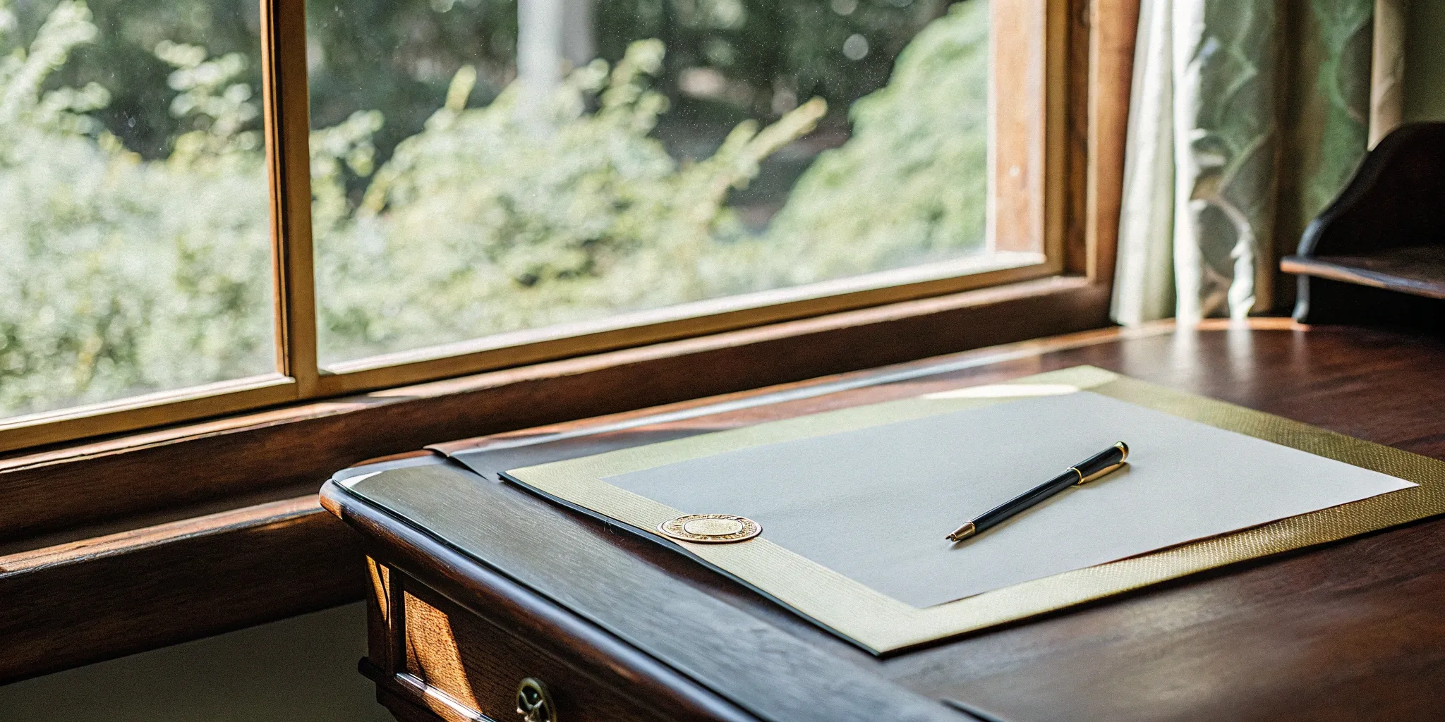 Pastor ordination certificate PDF template with pen and seal.