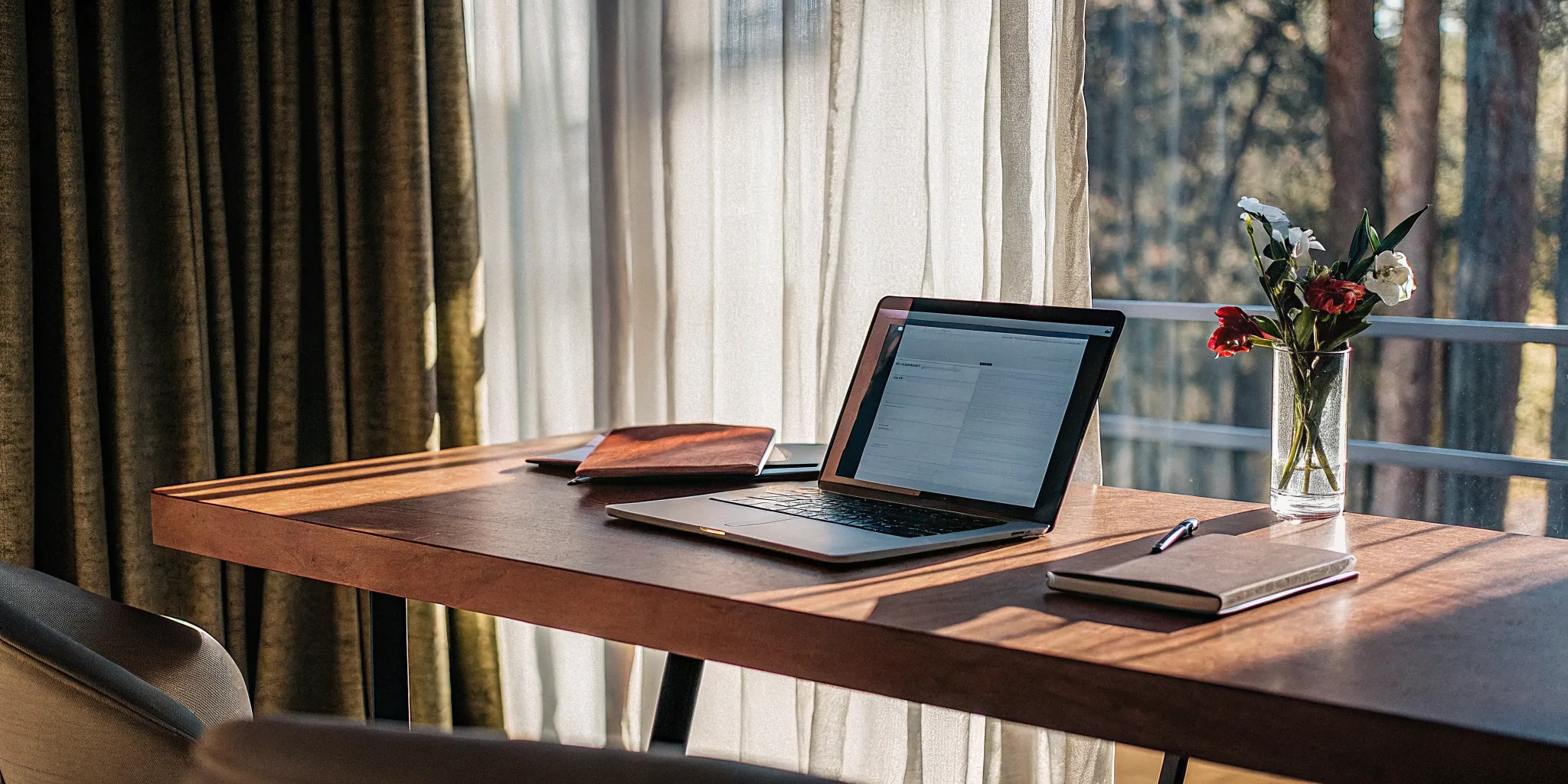 Getting a wedding officiant certification online using a laptop on a desk.