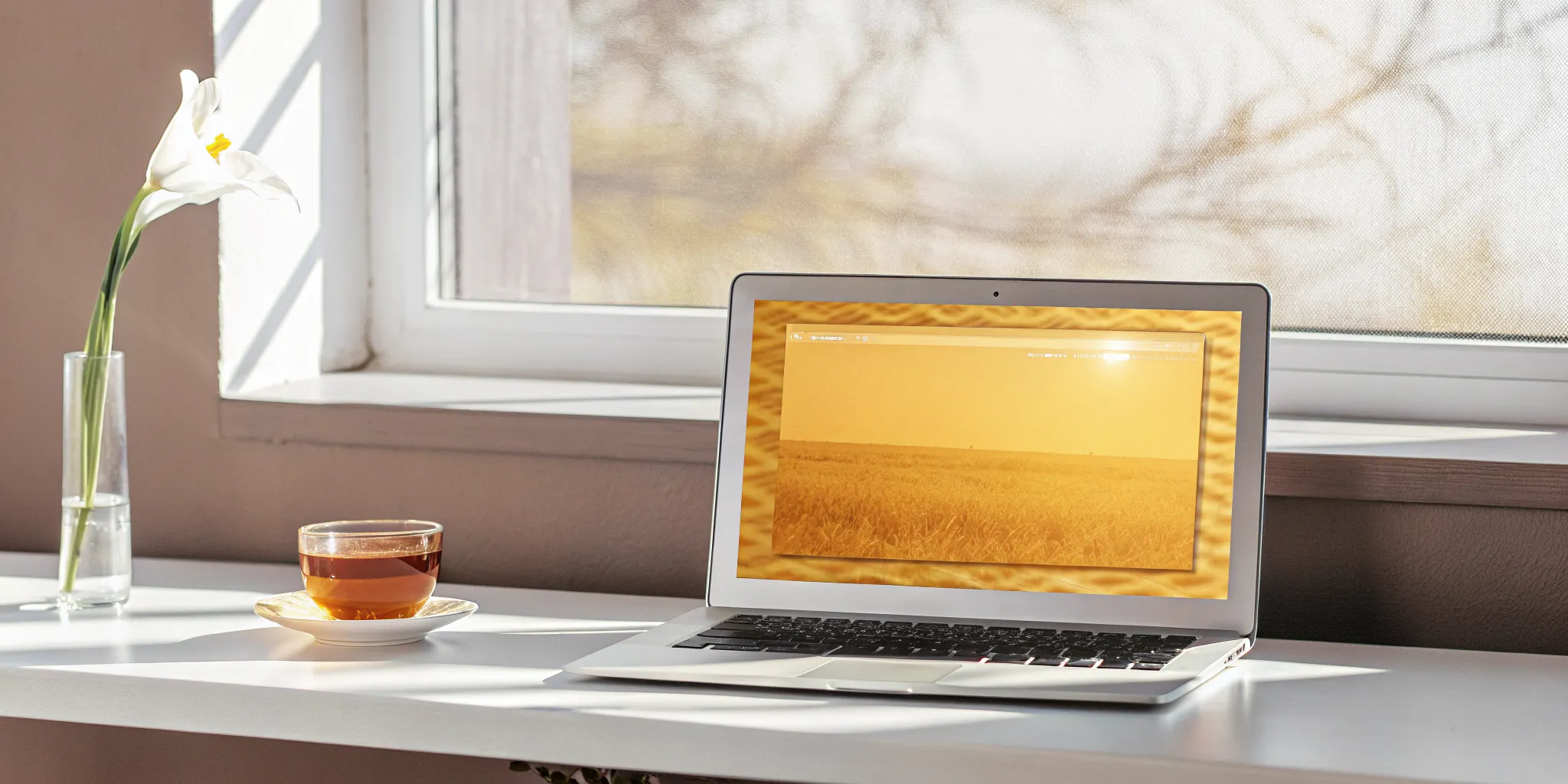 A person using a laptop to get ordained online in Illinois.