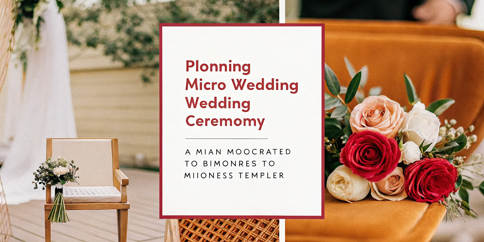 Intimate micro wedding ceremony setup with a floral arch, inspiring a heartfelt ceremony script.