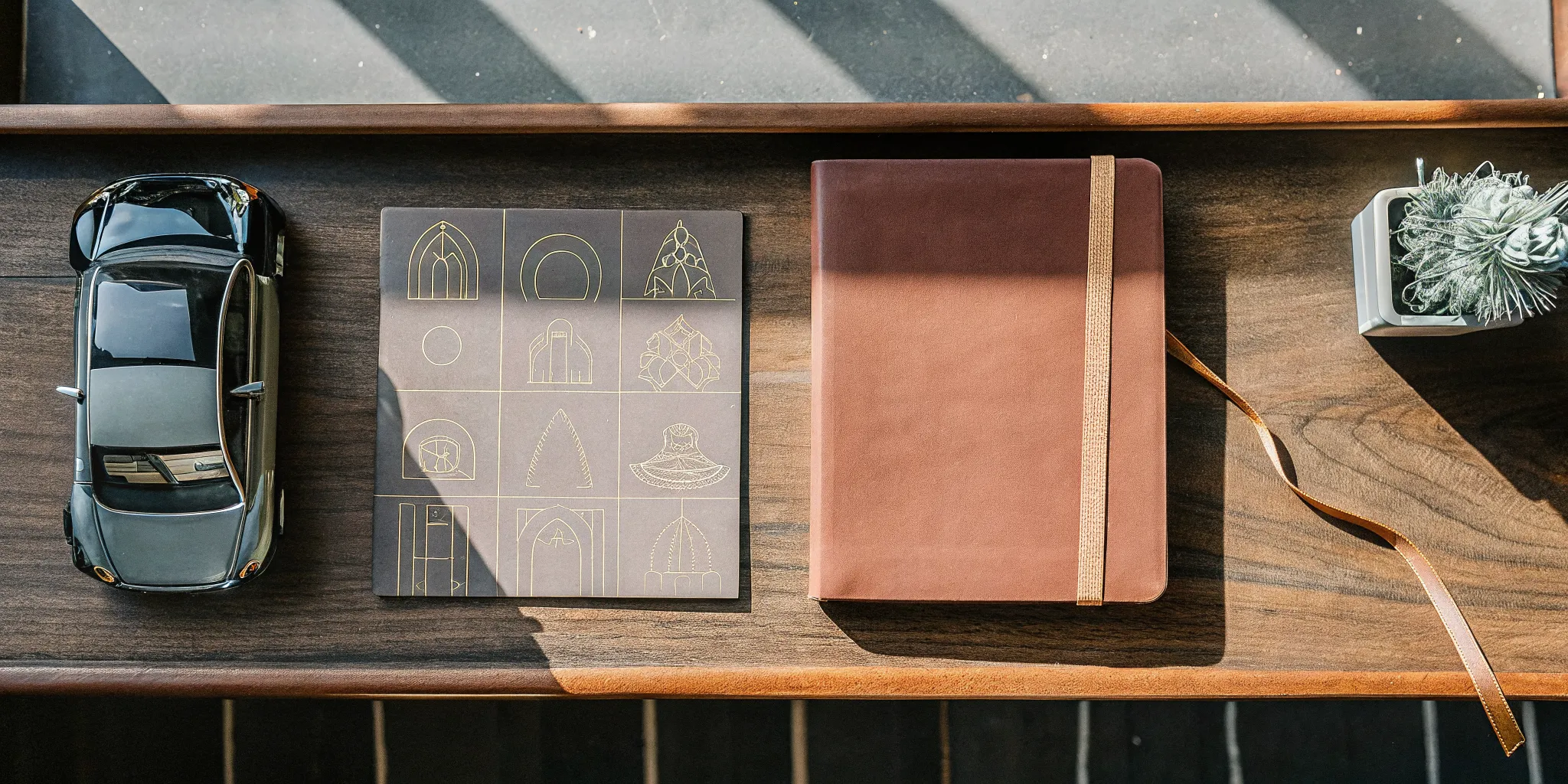 A traditional wedding ceremony template laid out on a desk for planning.