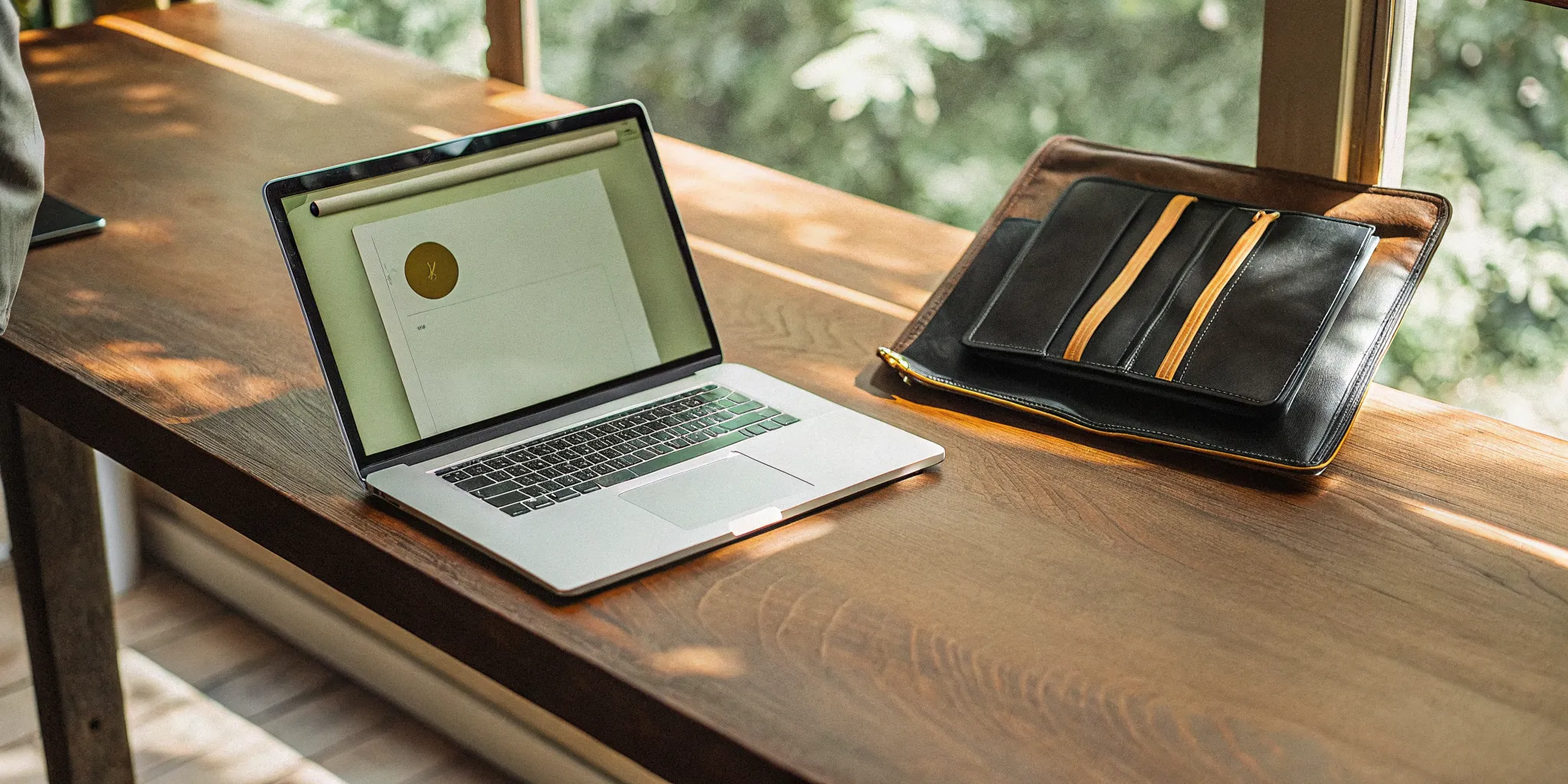 Laptop and documents on a desk for getting proof of ordination online.