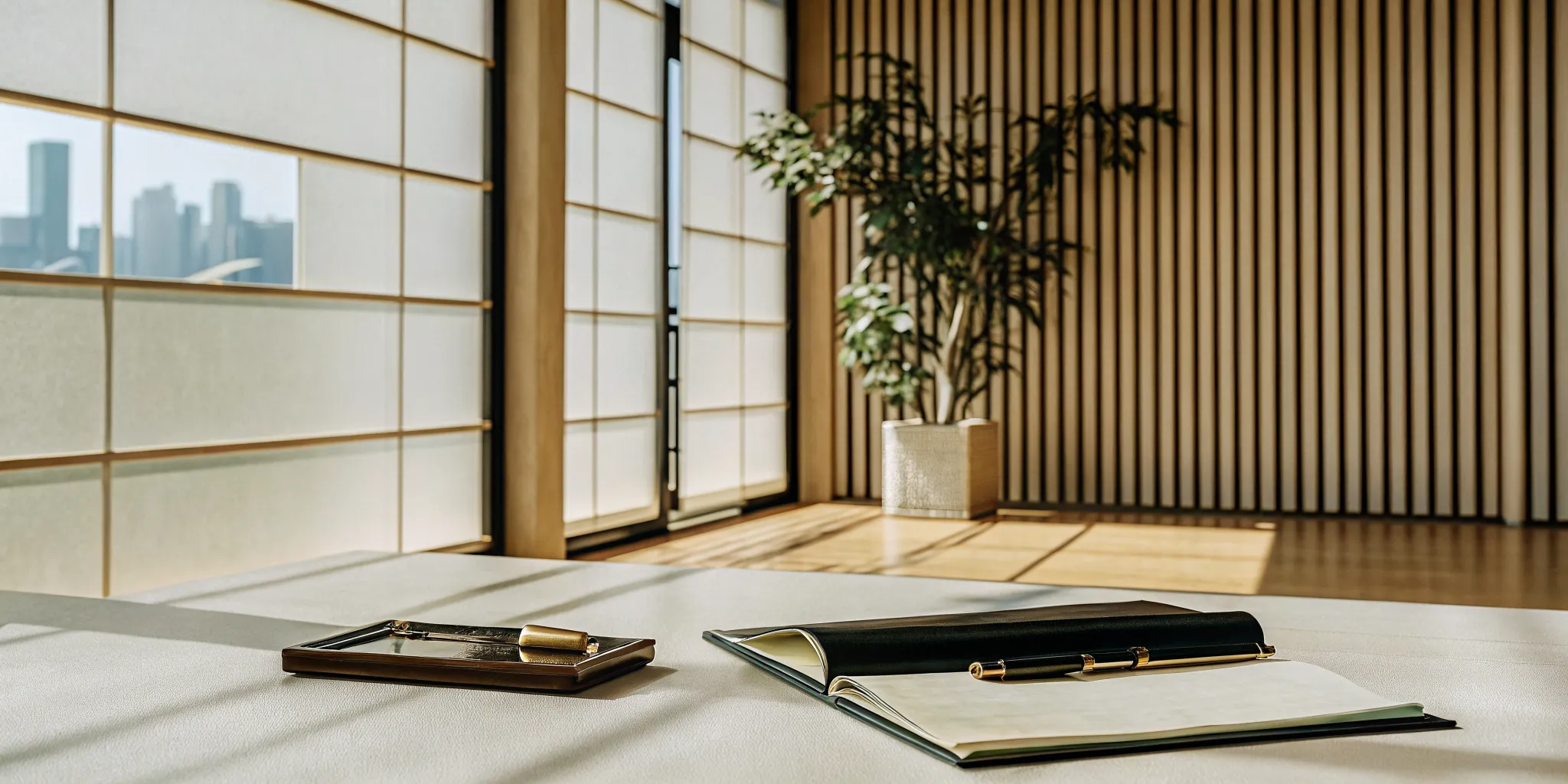 An open binder on a desk outlining the requirements to officiate a wedding without religious affiliation.