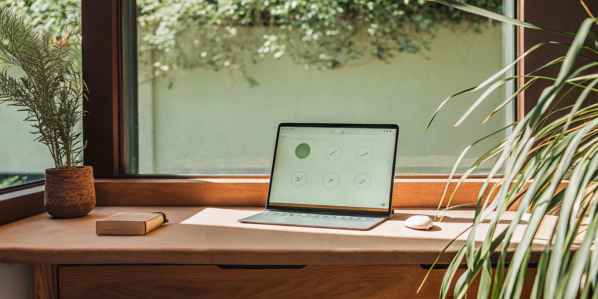 A laptop on a desk displaying an online officiant training program.