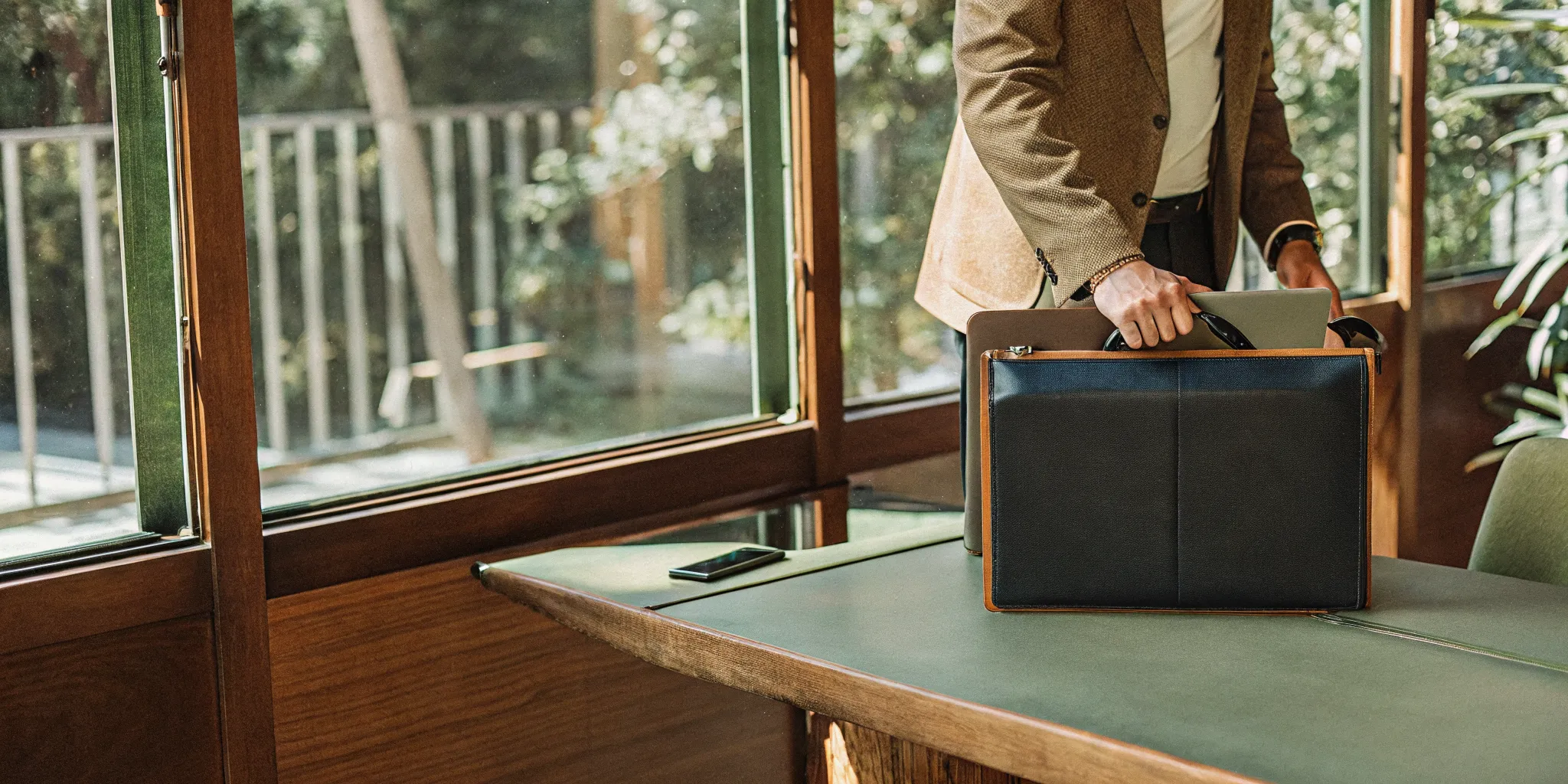 Man preparing his legal documents after receiving his Universal Life Church ordination.