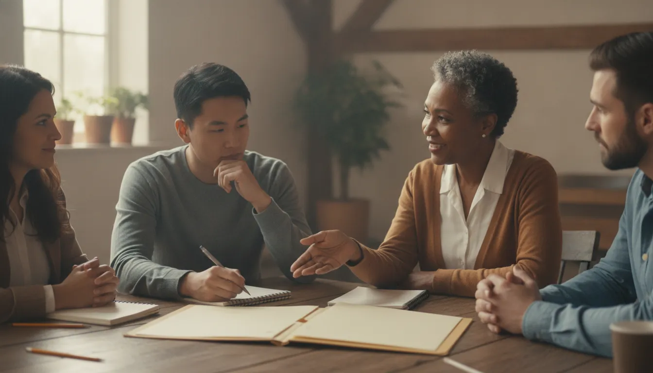 Minister applicant meeting with a church mentor during the Assemblies of God credentialing process