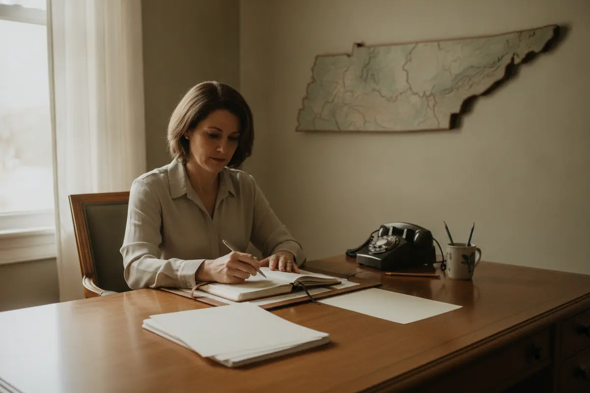 Minister preparing questions and documents before contacting a Tennessee county clerk