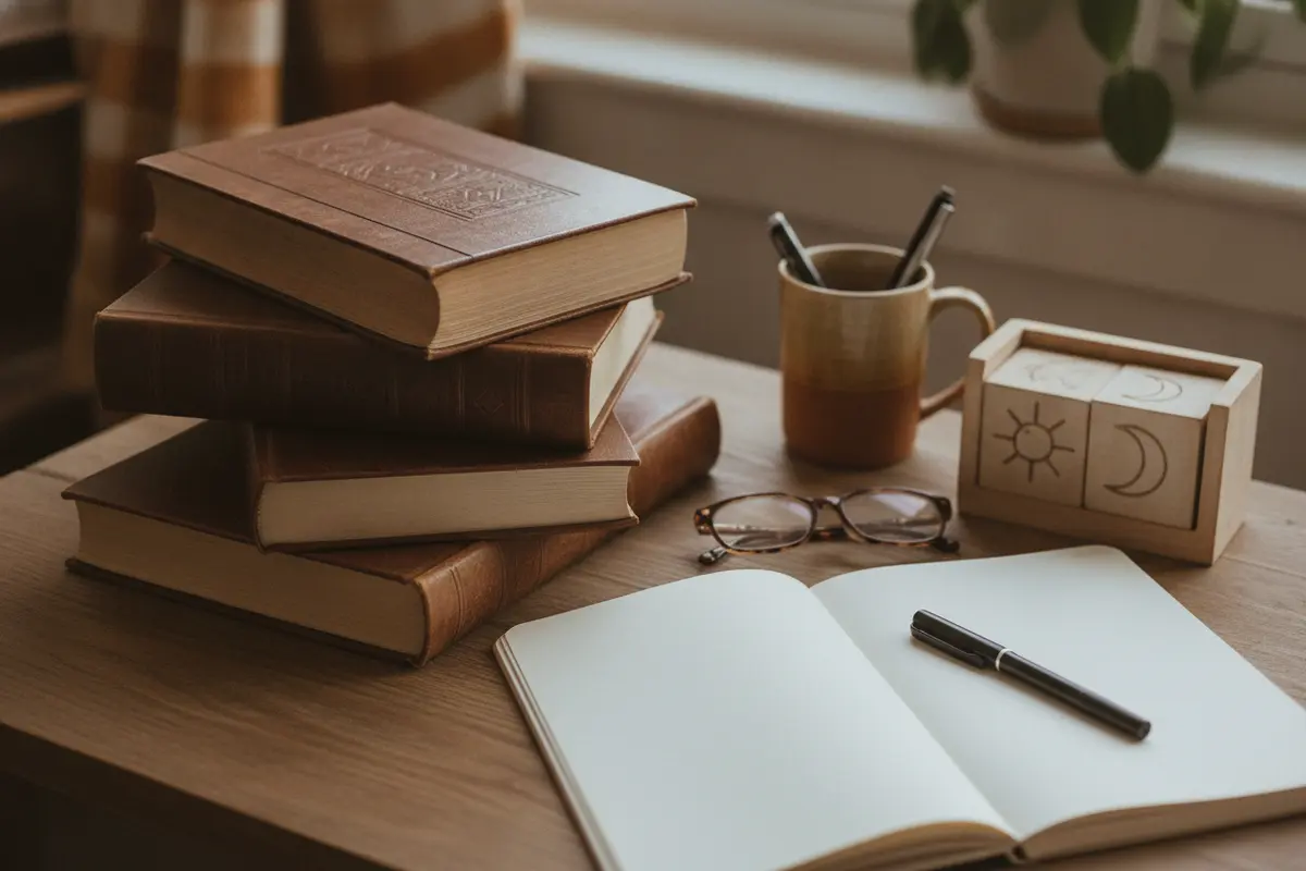 Books, a notebook, and calendar representing a chaplaincy preparation plan