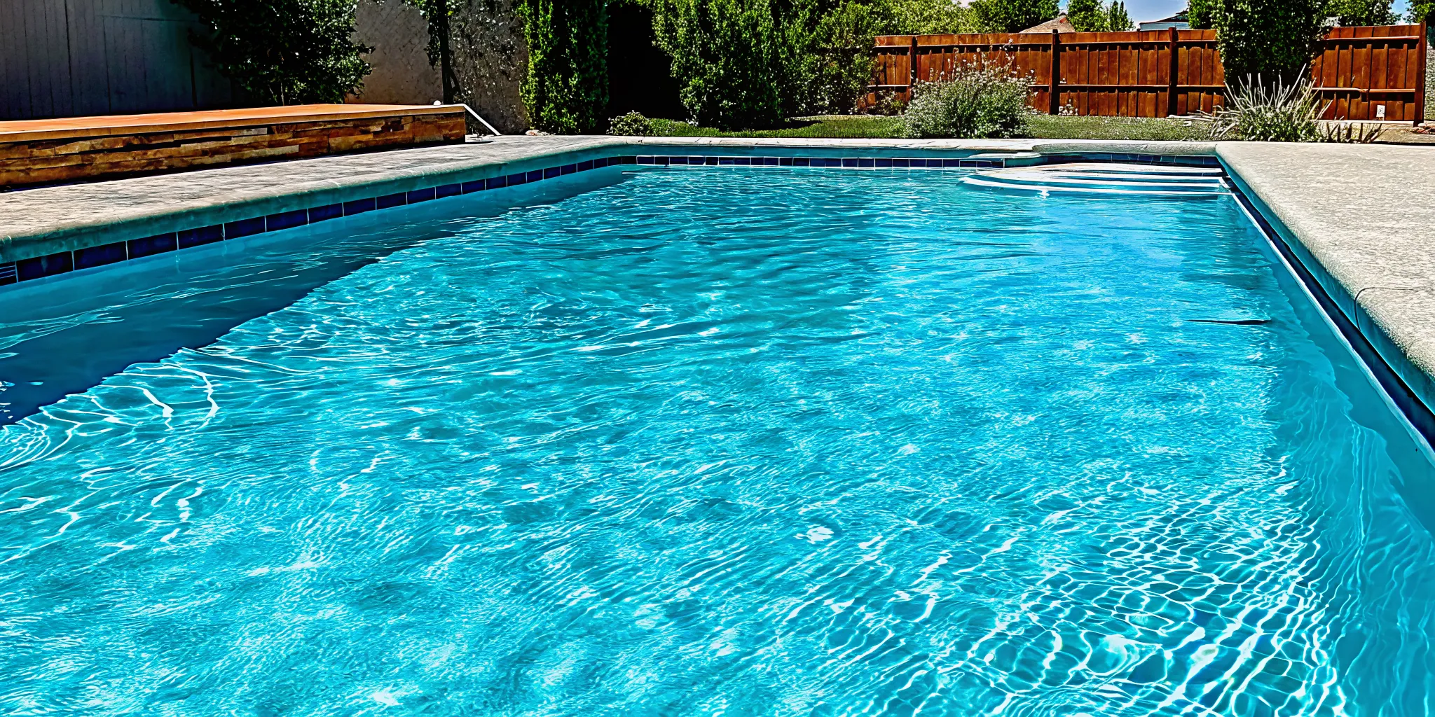 A pristine, resurfaced swimming pool, a major factor in how much it costs to resurface a pool.