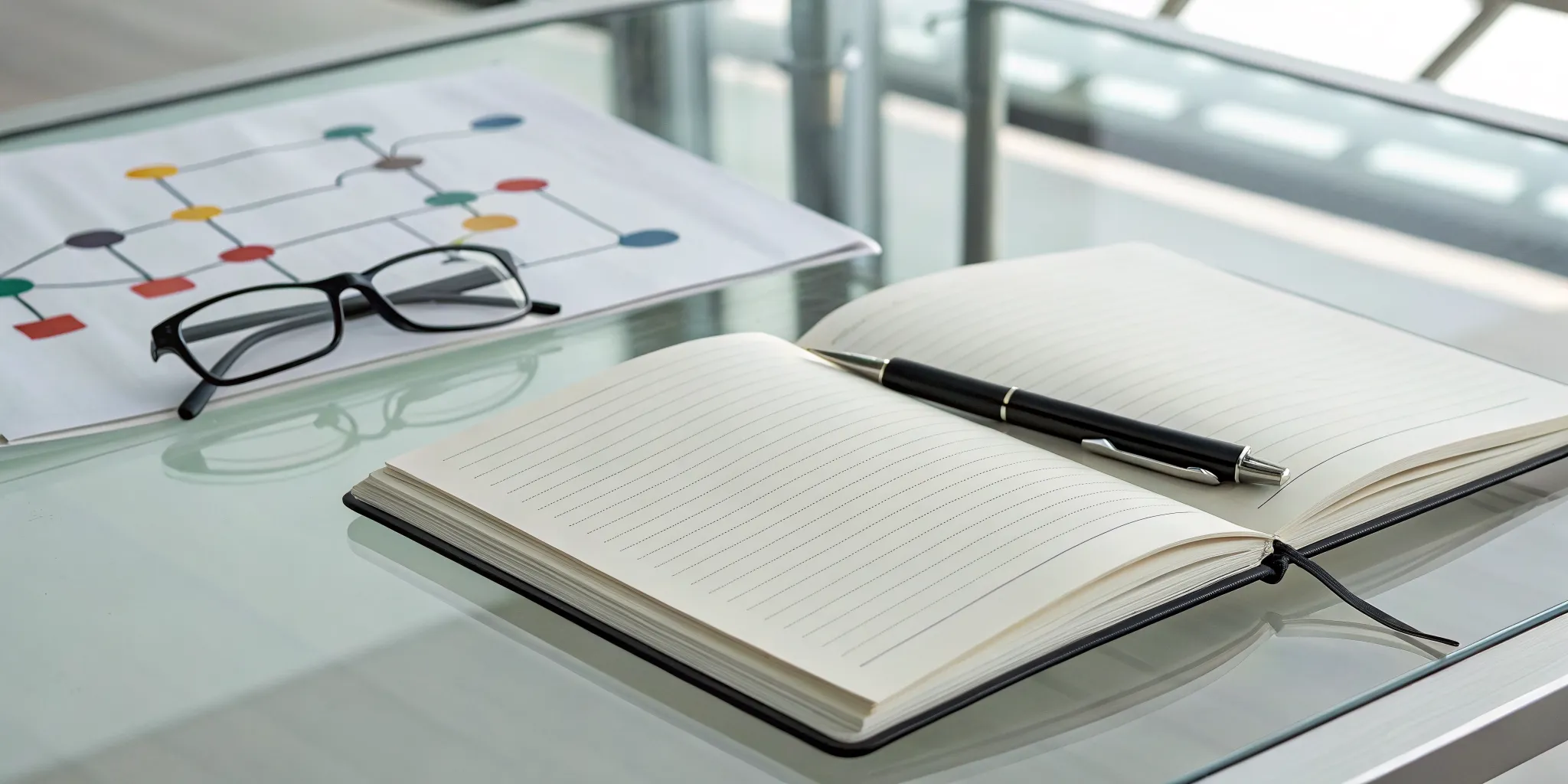 A research flowchart and notebook for determining the correct possessive form.