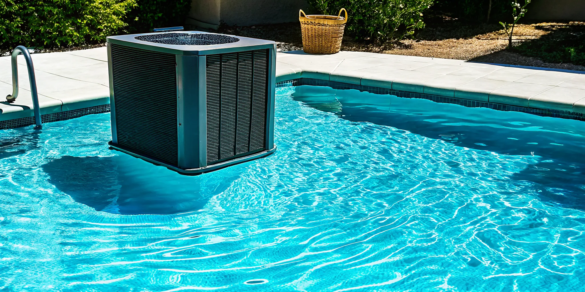 A pool heater with common problems that require troubleshooting.