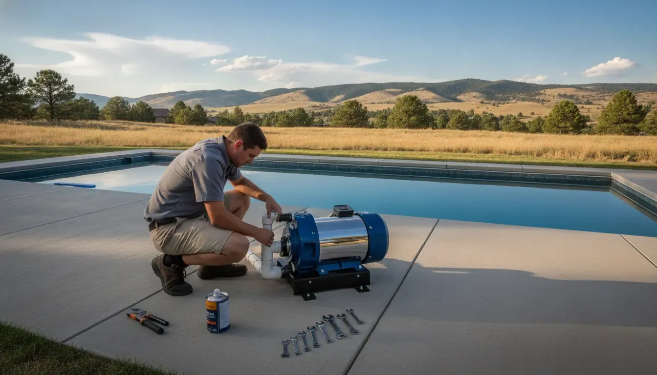 Pool pump installation cost planning in a Denver backyard