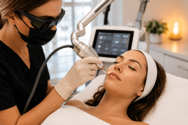 CO2 laser skin resurfacing treatment for acne scars and sun damage in Denver Colorado