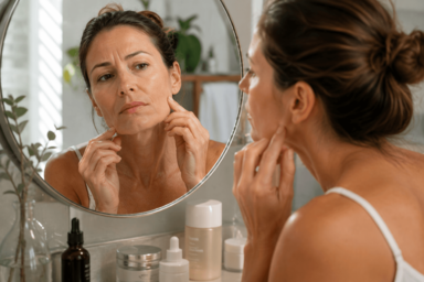 Provider reviewing skin tightening treatment options with a patient in Greenwood, Colorado