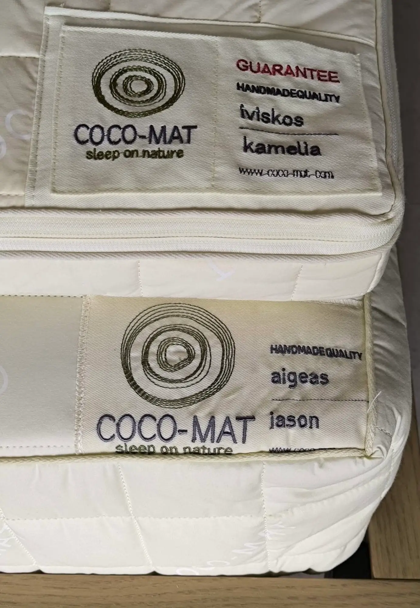 COCO-MAT handcrafted mattress label from Xanthi | Suite Details