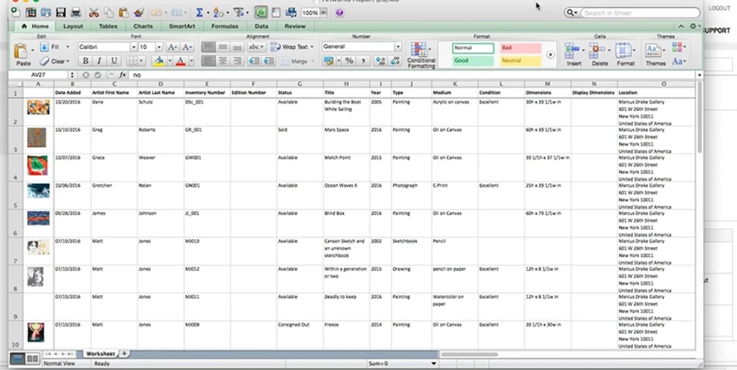  Creating Reports in galleryManager