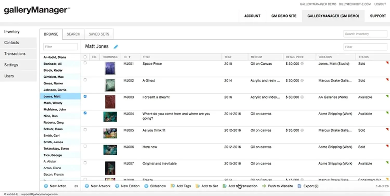Creating Loans in galleryManager