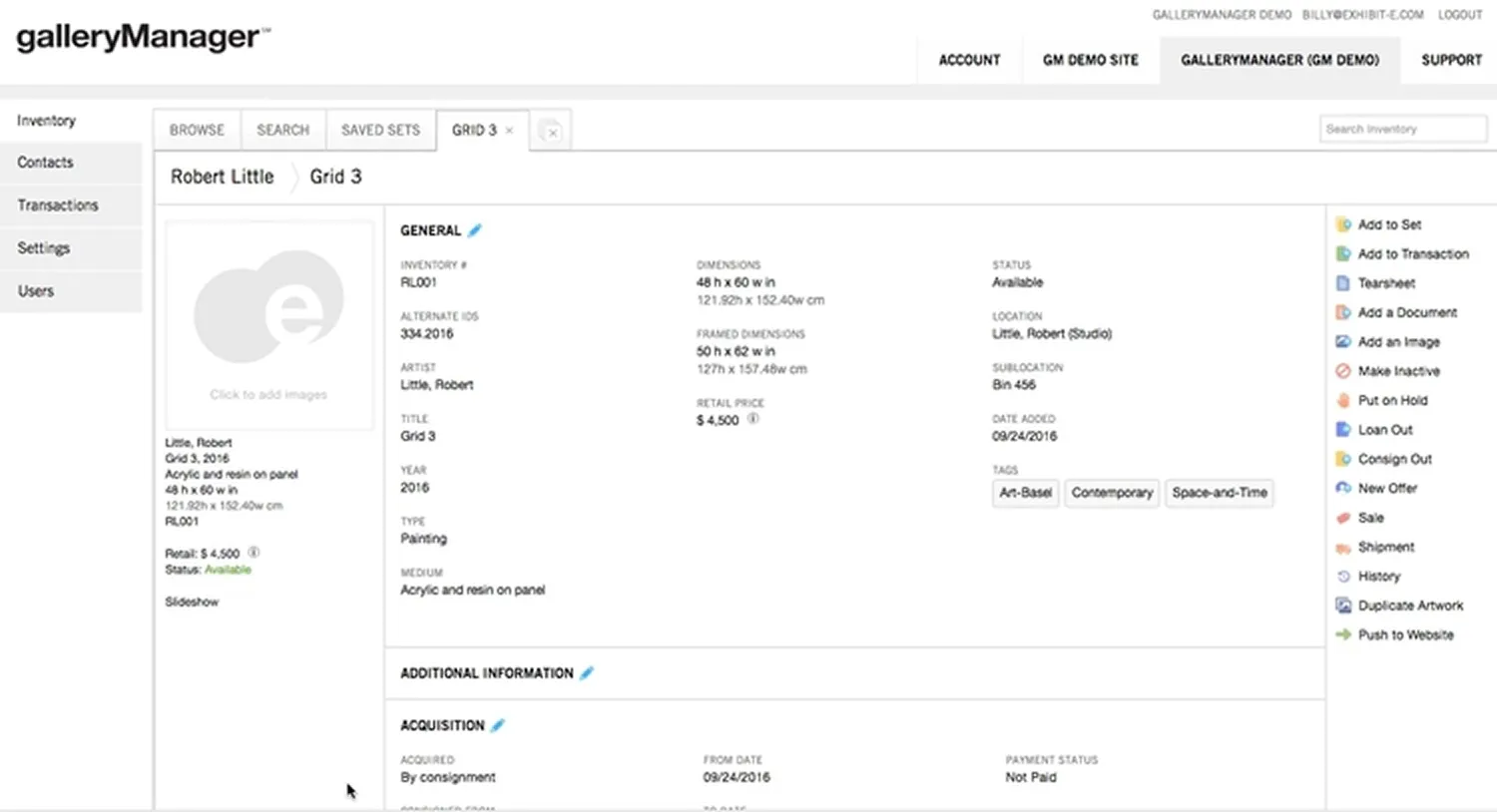 How to add artworks to galleryManager