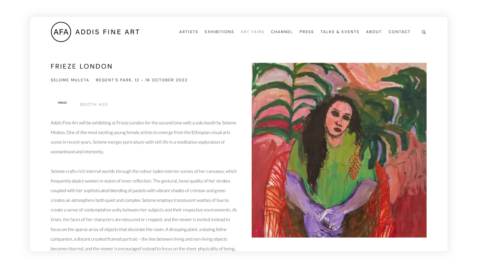  Addis Fine Art (Frieze London)