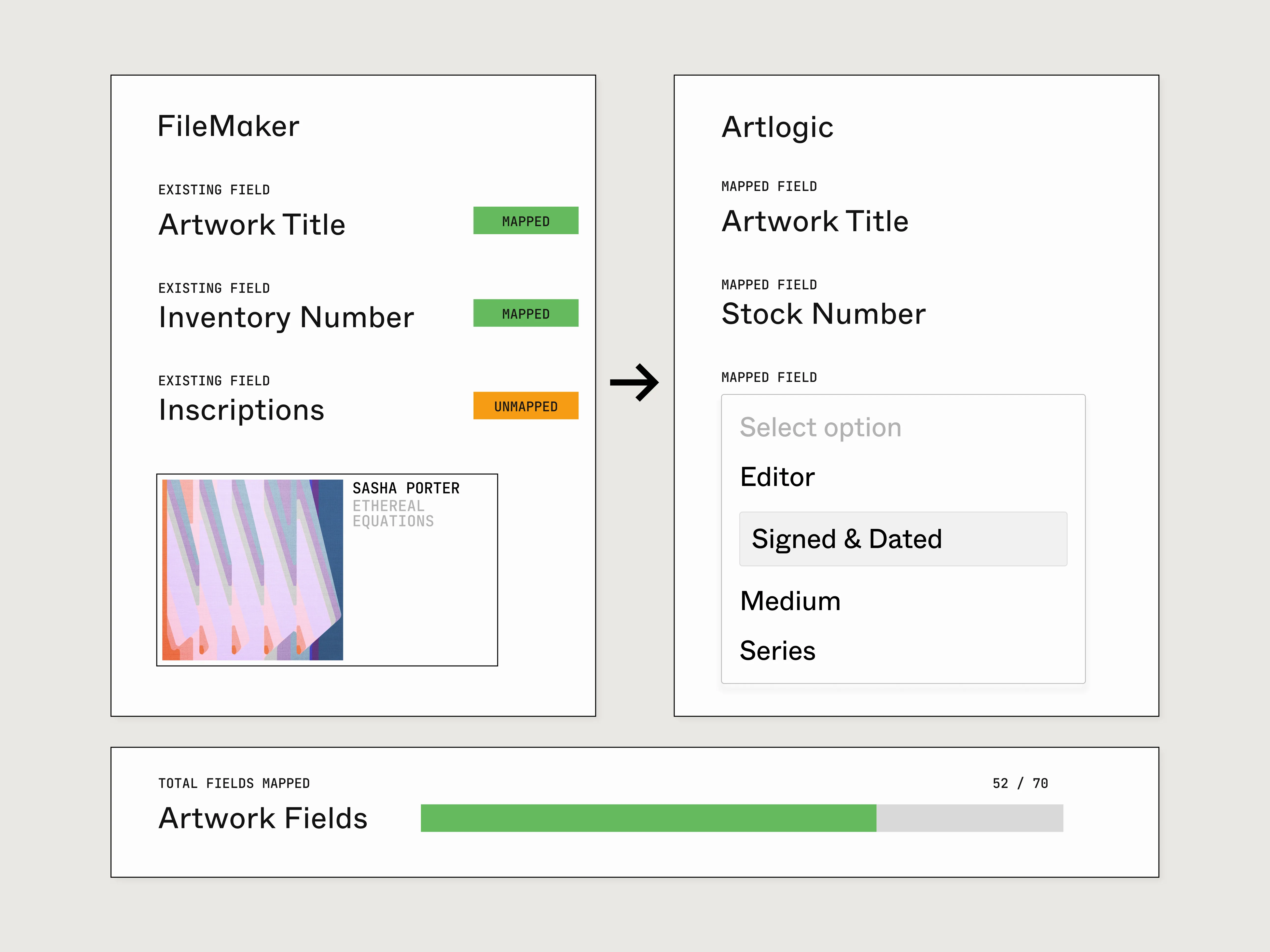 Artlogic Onboarding UI